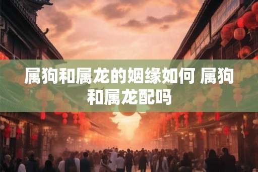 属狗和属龙的姻缘如何 属狗和属龙配吗