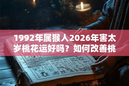 1992年属猴人2026年害太岁桃花运好吗？如何改善桃花运？