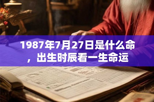 1987年7月27日是什么命，出生时辰看一生命运