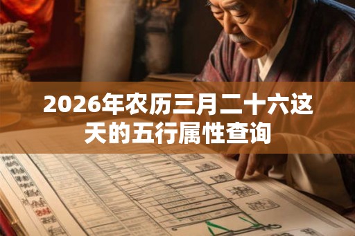 2026年农历三月二十六这天的五行属性查询