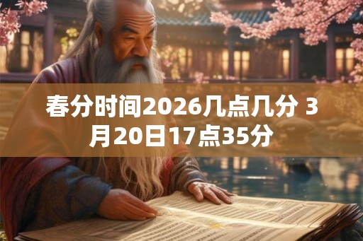 春分时间2026几点几分 3月20日17点35分