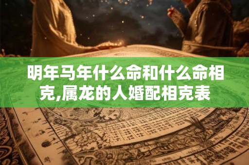 明年马年什么命和什么命相克,属龙的人婚配相克表