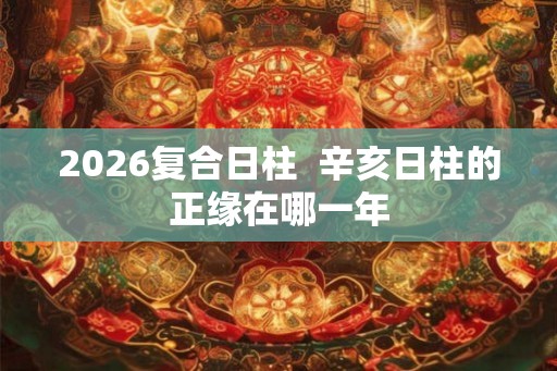 2026复合日柱 辛亥日柱的正缘在哪一年 2026复合日柱 辛亥日柱的正缘在哪一年