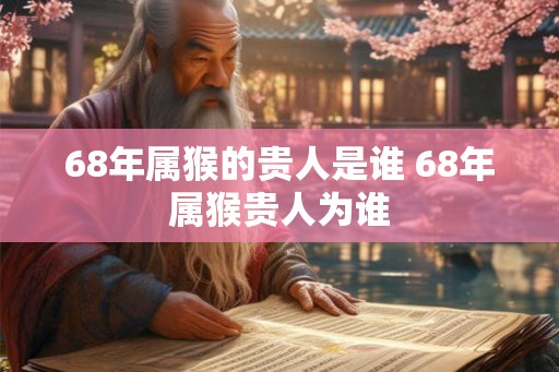 68年属猴的贵人是谁 68年属猴贵人为谁