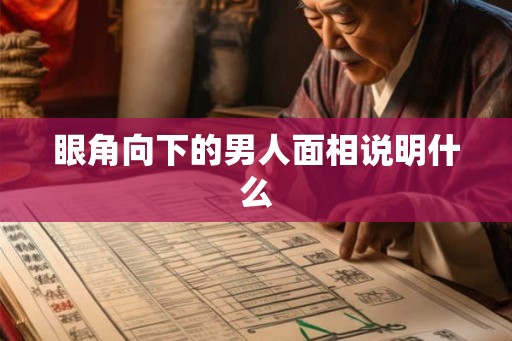 眼角向下的男人面相说明什么