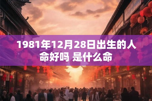 1981年12月28日出生的人命好吗 是什么命 1981年12月28日出生的人命好吗 是什么命