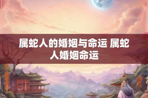 属蛇人的婚姻与命运 属蛇人婚姻命运