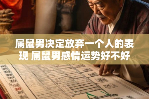 属鼠男决定放弃一个人的表现 属鼠男感情运势好不好 属鼠男决定放弃一个人的表现 属鼠男感情运势好不好