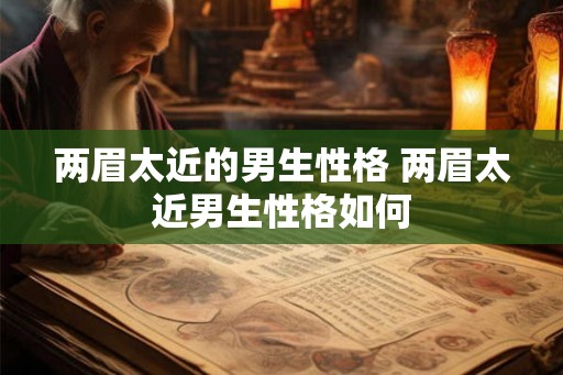 两眉太近的男生性格 两眉太近男生性格如何