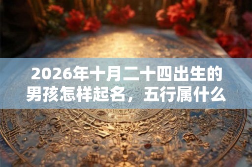2026年十月二十四出生的男孩怎样起名，五行属什么