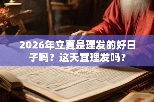 2026年立夏是理发的好日子吗？这天宜理发吗？