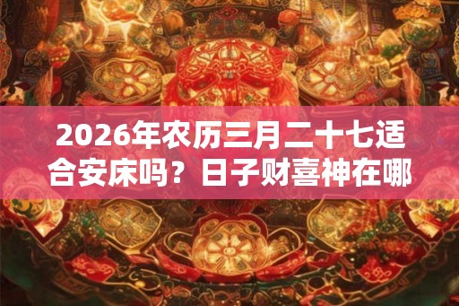 2026年农历三月二十七适合安床吗？日子财喜神在哪？