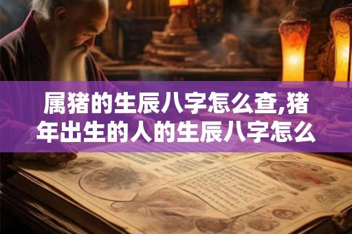 属猪的生辰八字怎么查,猪年出生的人的生辰八字怎么查询
