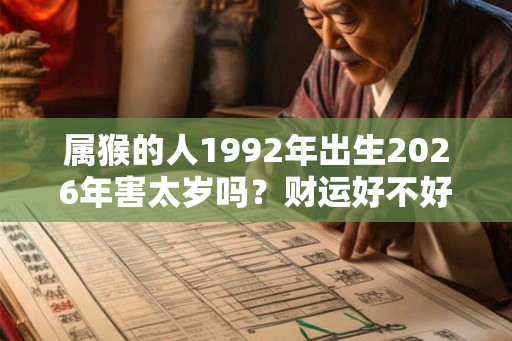 属猴的人1992年出生2026年害太岁吗?财运好不好? 属猴的人1992年出生2026年害太岁吗?财运好不好?