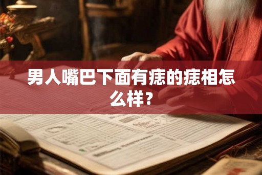 男人嘴巴下面有痣的痣相怎么样？