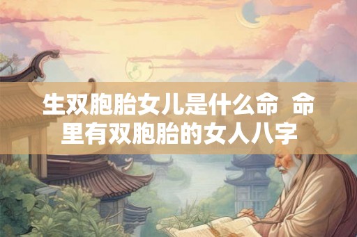 生双胞胎女儿是什么命 命里有双胞胎的女人八字 生双胞胎女儿是什么命 命里有双胞胎的女人八字