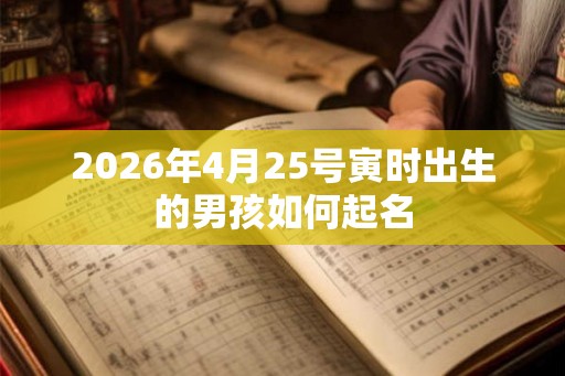 2026年4月25号寅时出生的男孩如何起名