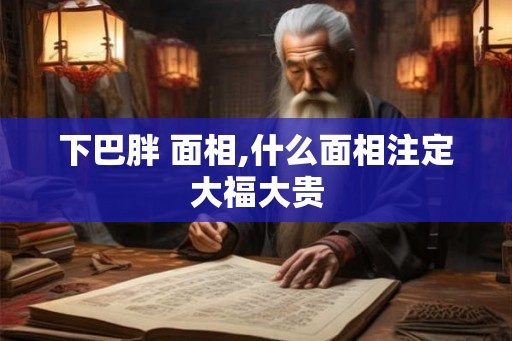 下巴胖 面相,什么面相注定大福大贵 下巴胖 面相,什么面相注定大福大贵