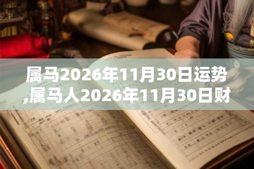 属马2026年11月30日运势,属马人2026年11月30日财运,生肖马2026年11月30日运势