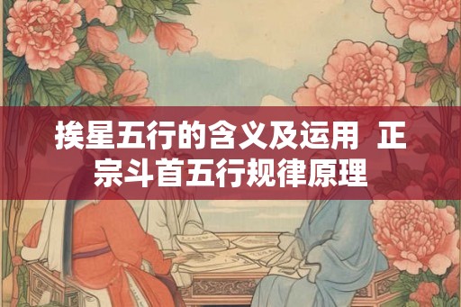 挨星五行的含义及运用  正宗斗首五行规律原理