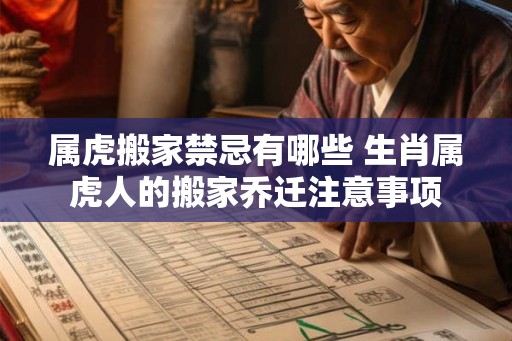 属虎搬家禁忌有哪些 生肖属虎人的搬家乔迁注意事项
