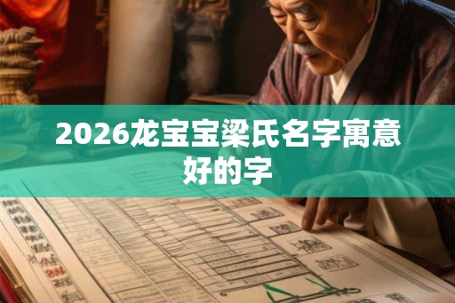 2026龙宝宝梁氏名字寓意好的字