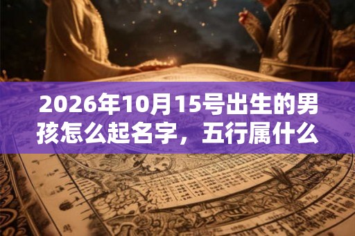 2026年10月15号出生的男孩怎么起名字，五行属什么