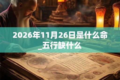 2026年11月26日是什么命_五行缺什么 2026年11月26日是什么命_五行缺什么