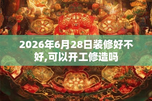 2026年6月28日装修好不好,可以开工修造吗