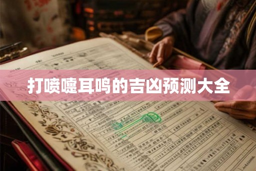 打喷嚏耳鸣的吉凶预测大全