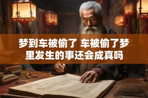 梦到车被偷了 车被偷了梦里发生的事还会成真吗
