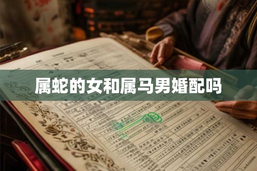 属蛇的女和属马男婚配吗
