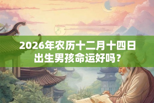 2026年农历十二月十四日出生男孩命运好吗? 2026年农历十二月十四日出生男孩命运好吗?