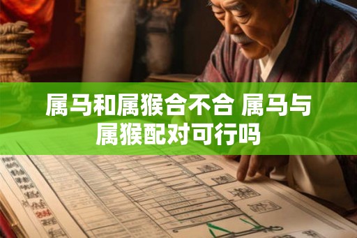 属马和属猴合不合 属马与属猴配对可行吗