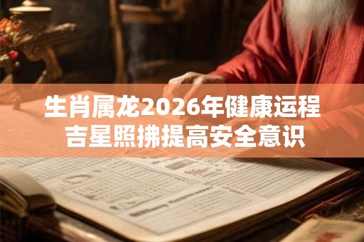 生肖属龙2026年健康运程 吉星照拂提高安全意识 生肖属龙2026年健康运程 吉星照拂提高安全意识