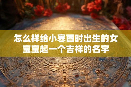 怎么样给小寒酉时出生的女宝宝起一个吉祥的名字
