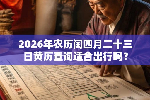 2026年农历闰四月二十三日黄历查询适合出行吗？