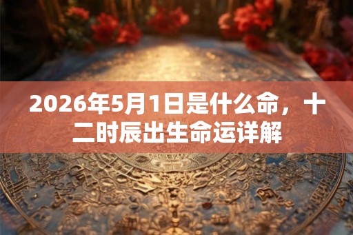 2026年5月1日是什么命，十二时辰出生命运详解