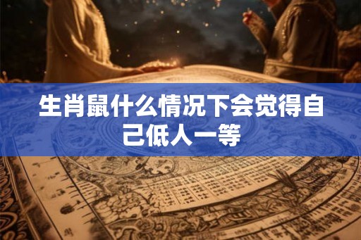 生肖鼠什么情况下会觉得自己低人一等