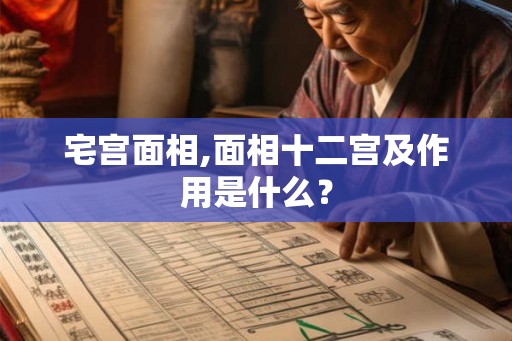 宅宫面相,面相十二宫及作用是什么？
