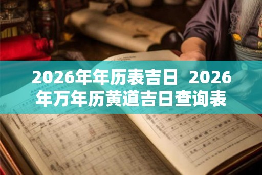 2026年年历表吉日 2026年万年历黄道吉日查询表 2026年年历表吉日 2026年万年历黄道吉日查询表