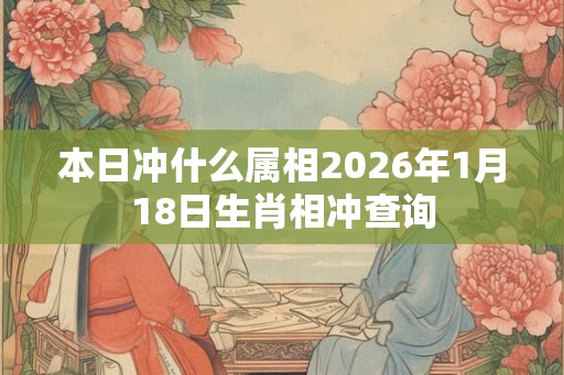 本日冲什么属相2026年1月18日生肖相冲查询