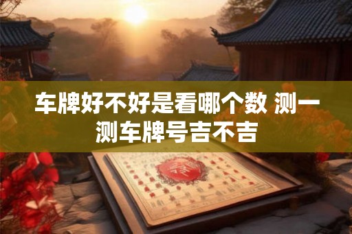 车牌好不好是看哪个数 测一测车牌号吉不吉
