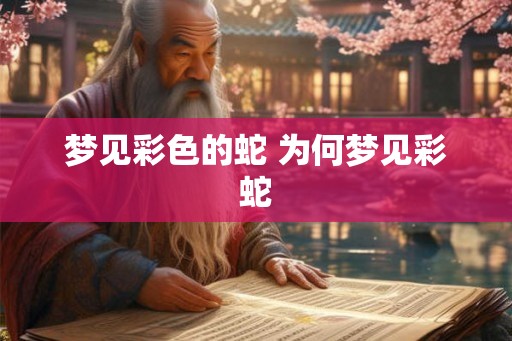 梦见彩色的蛇 为何梦见彩蛇