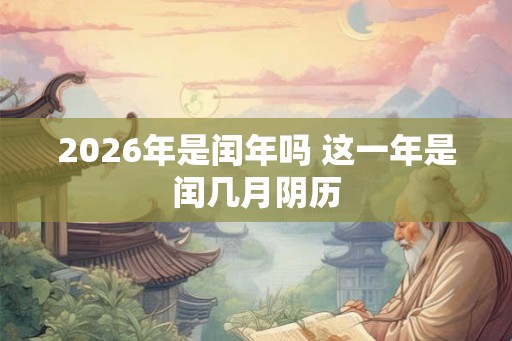 2026年是闰年吗 这一年是闰几月阴历