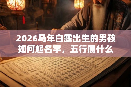 2026马年白露出生的男孩如何起名字，五行属什么
