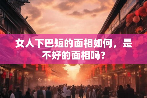女人下巴短的面相如何，是不好的面相吗？