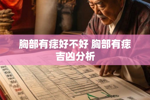 胸部有痣好不好 胸部有痣吉凶分析