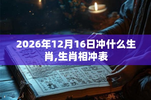 2026年12月16日冲什么生肖,生肖相冲表 2026年12月16日冲什么生肖,生肖相冲表