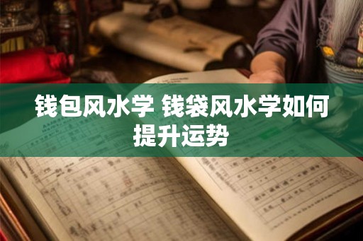 钱包风水学 钱袋风水学如何提升运势